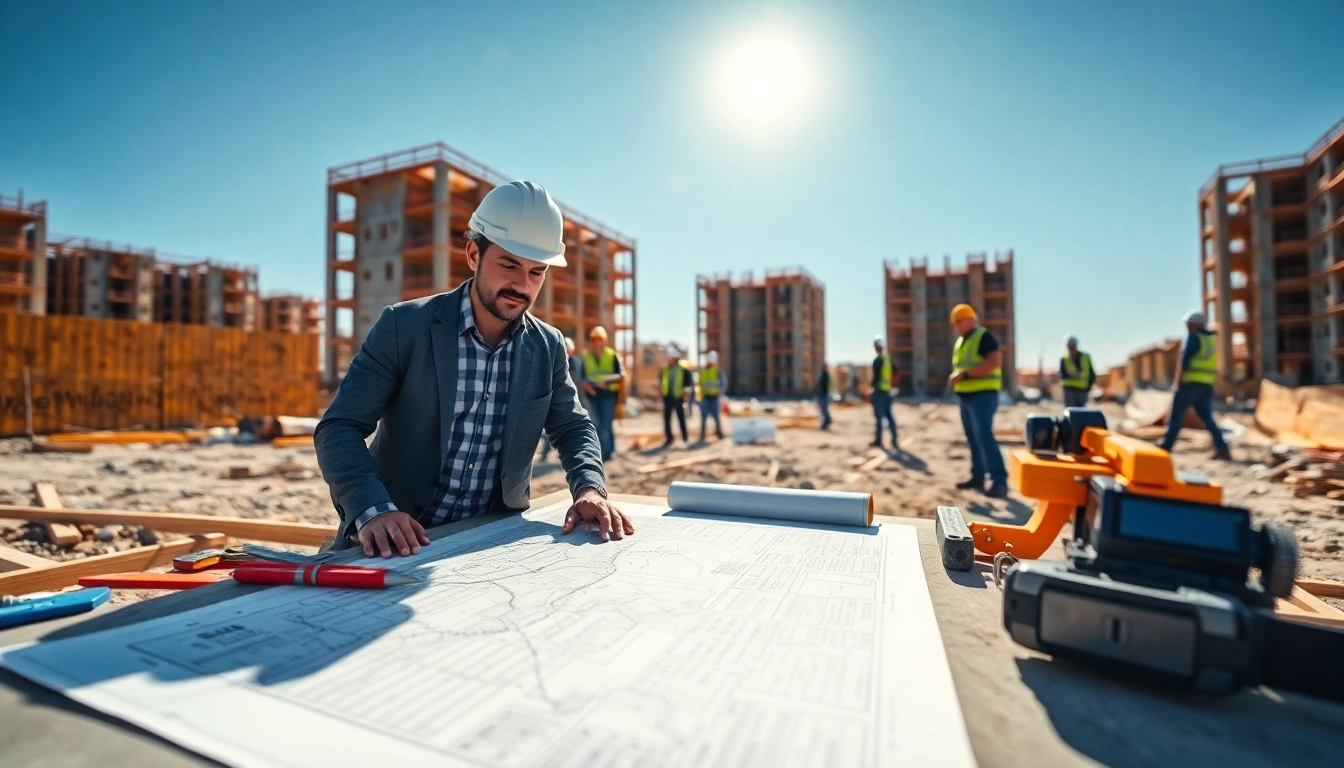 New Jersey General Contractor engaging with a construction team on-site, showcasing project management.