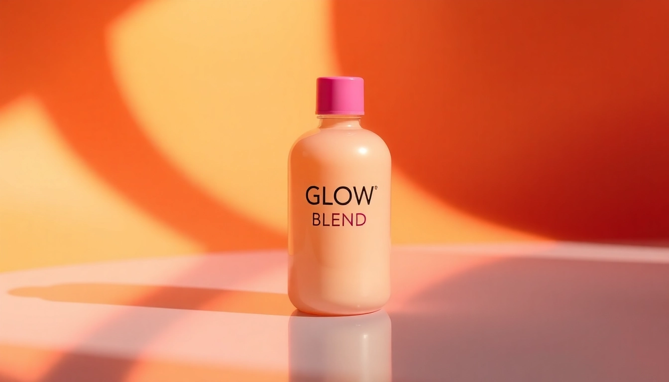 Highlighting Glow Blend, this radiant product shot showcases its luminous texture and vibrant colors.
