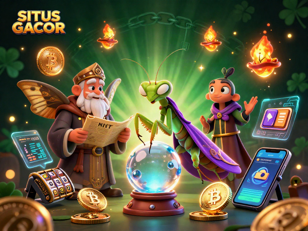 Experience winning opportunities with SITUS GACOR's vibrant casino scene featuring animated characters and game elements.