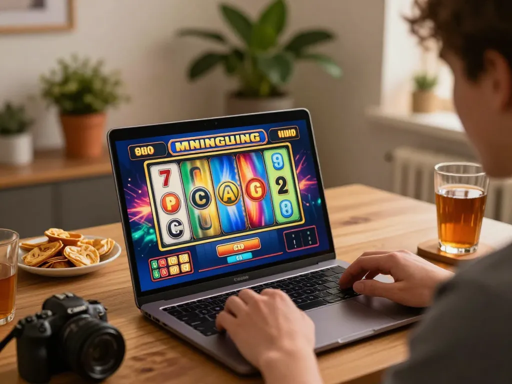 Engaging in an exciting online slot game with alexis77’s colorful reels and cozy ambiance
