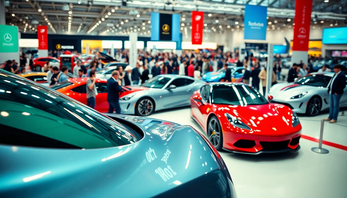 Experience the excitement of the Auto Cars Show featuring flashy new vehicles.