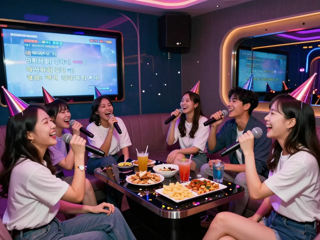 세련된 라운지 환경에서 친구들과 함께 노래를 즐기는 https://www.gangnamtune.com/runrabbit의 활기찬 밤문화를 경험하세요.