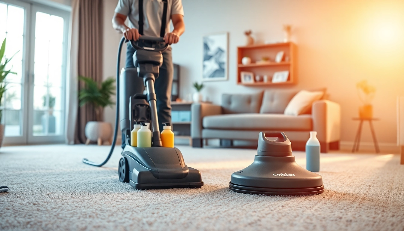 Engaging carpet cleaner in Lincoln, CA, showcasing a professional service in action.