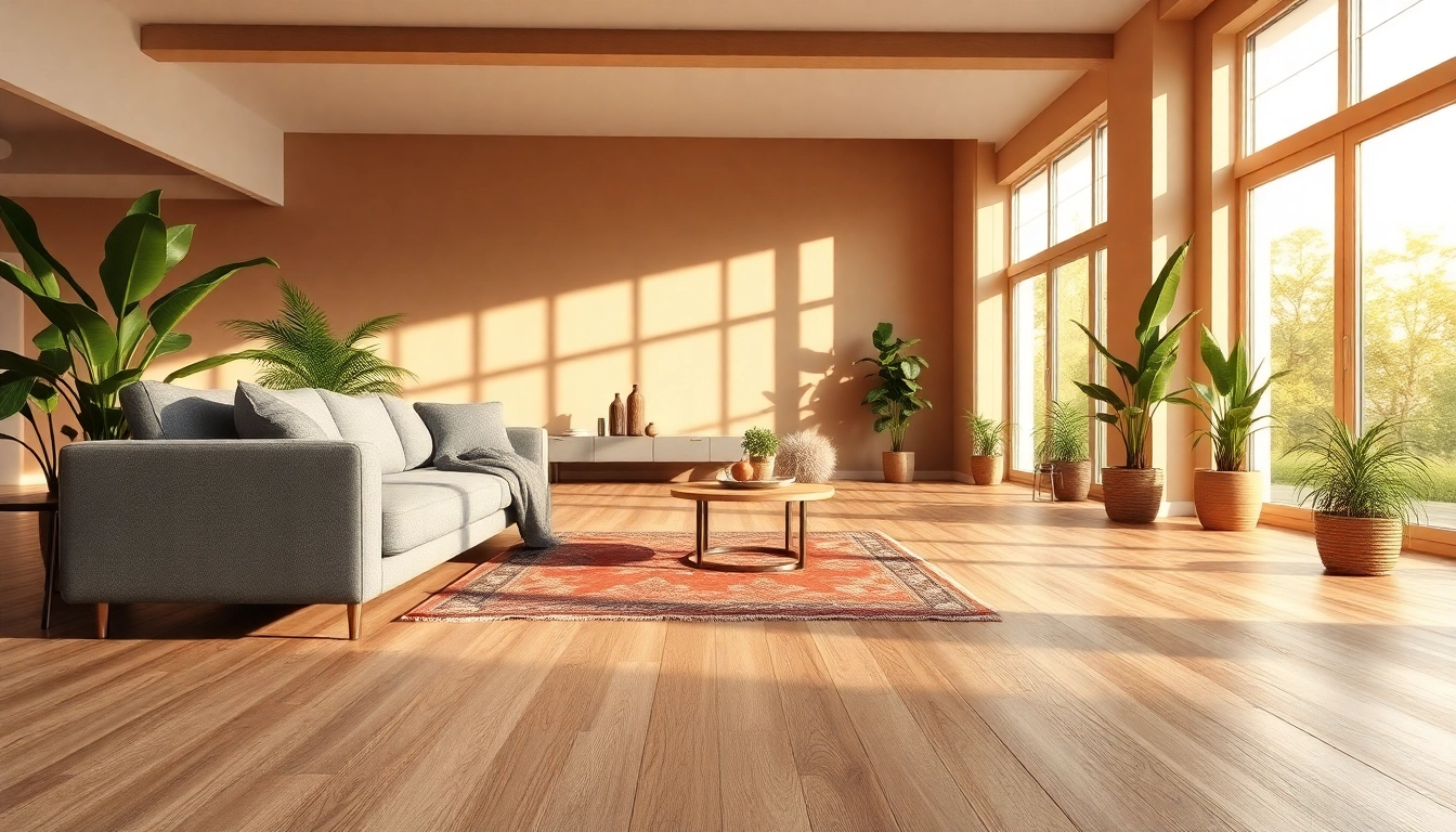 Discover vinyl flooring in a stylish living room setting, showcasing warmth and modern design.
