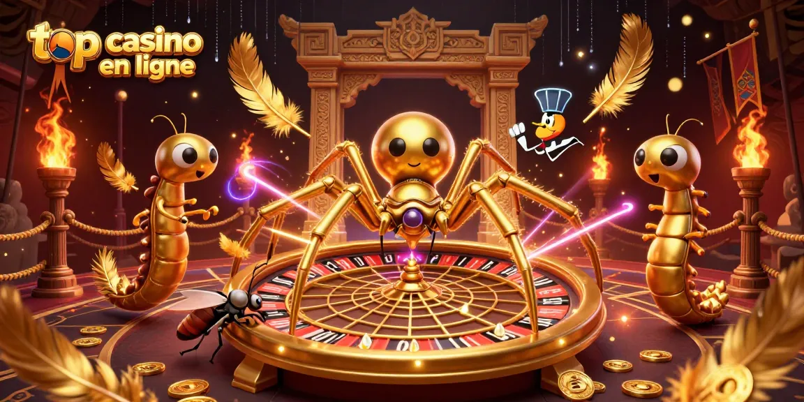 Visitez le top casino en ligne avec une araignée d'or spinning les paris sur une roulette dynamique.