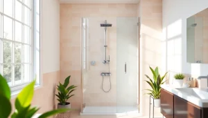 Découvrez les douches modernes et élégantes de sunny showers france dans une salle de bains lumineuse.