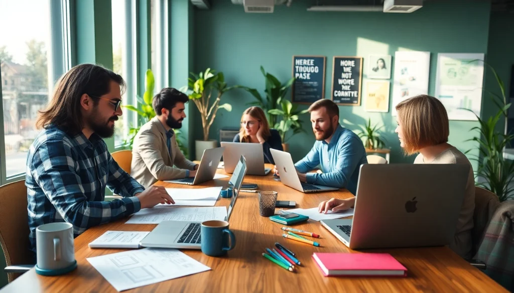 Boost your understanding of wordpress development outsourcing with a team of diverse developers collaborating.