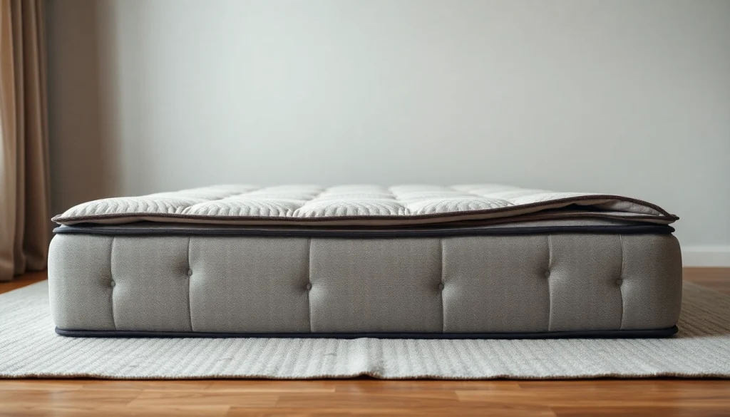 Materassi di alta qualità in esposizione, evidenziando comfort e design elegante per il sonno perfetto.