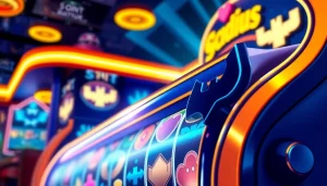 Memenangkan batman138 slot, slot machine yang menarik dengan simbol berkilau di latar belakang kasino online.