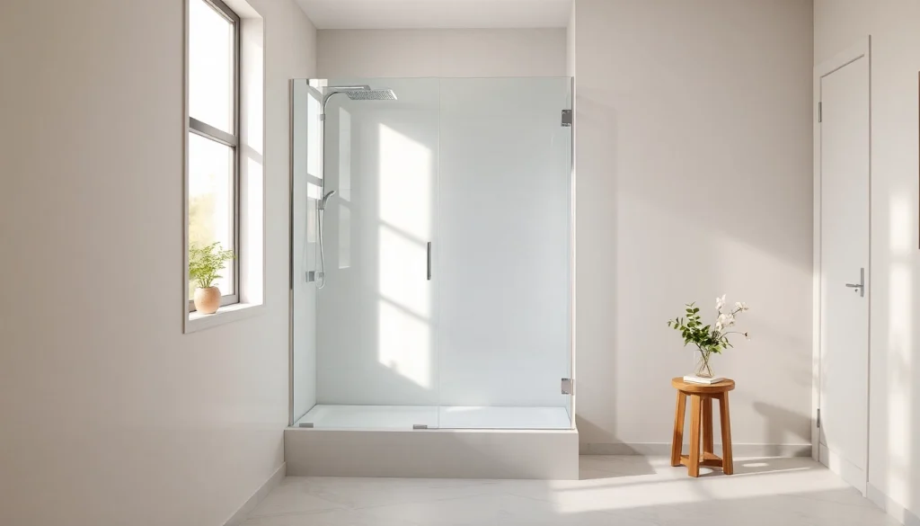Admirez cette paroi de douche en verre moderne et élégante, idéale pour votre salle de bain.