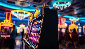 Rasakan keseruan bermain slot online dengan mesin slot berwarna-warni di kasino modern.