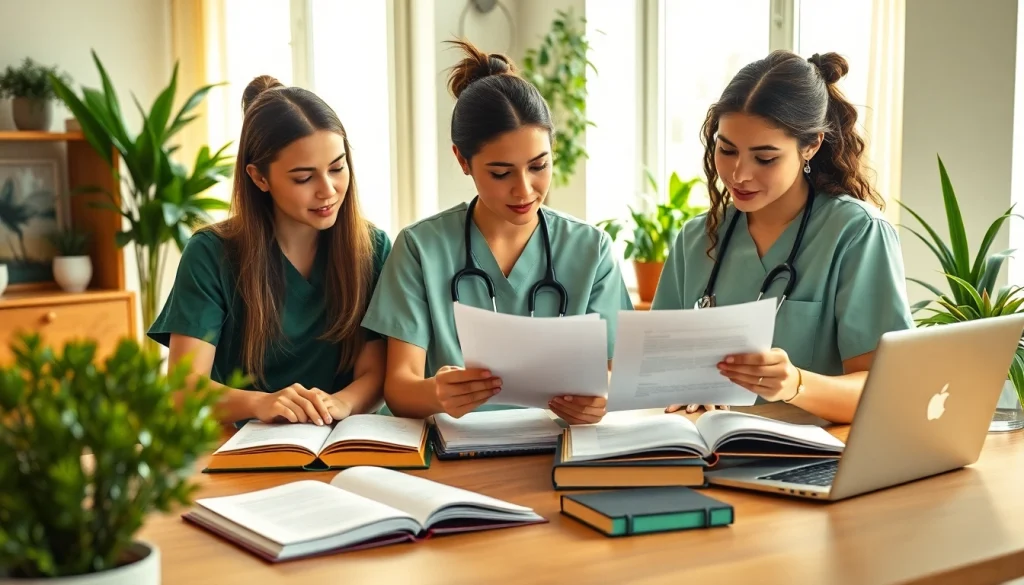Learn how to format nursing papers correctly with students engaged in their tasks.