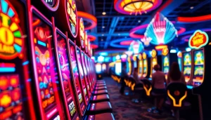 Mengambil tindakan pada link tank4d toto slot dalam suasana kasino yang meriah.