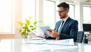 카드 현금화 정보를 분석하는 전문 금융 컨설턴트의 모습