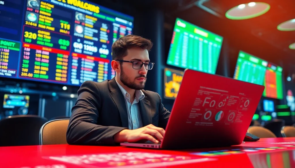 Menangkan togel online dalam suasana dinamis dengan petaruh melihat data di laptop.