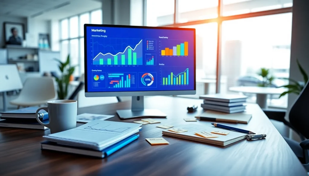 Visualizing digital marketing strategies on https://fhpts.com with analytics and creative workspace.