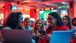 Hello88 online betting excitement with diverse players enjoying digital gaming experiences.