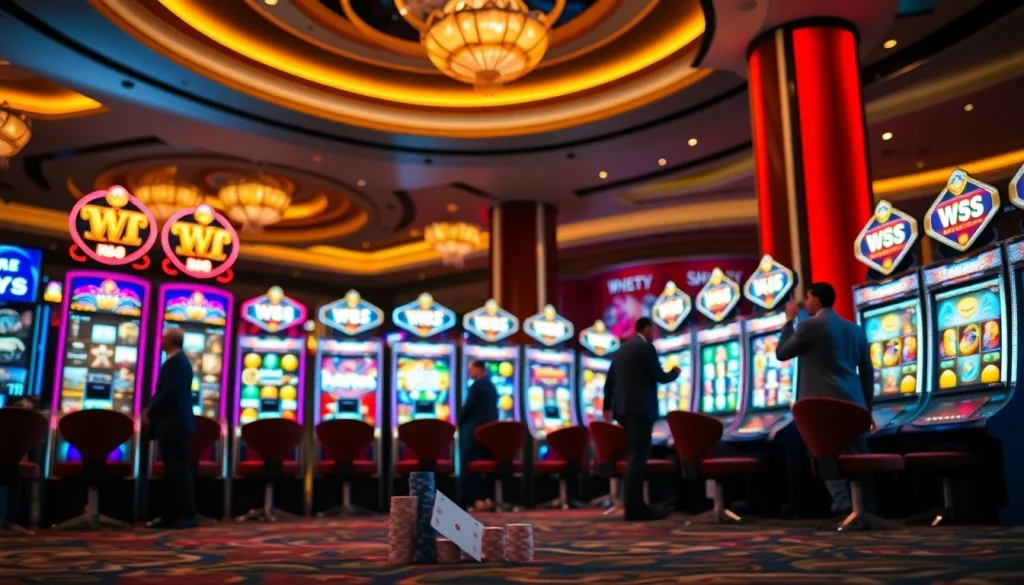 Người chơi hào hứng tận hưởng những máy slot đầy màu sắc tại casino sang trọng của W88.