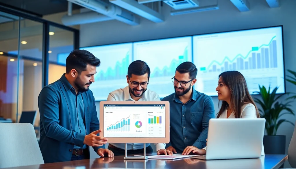 Optimize your google ads edmonton strategy with a professional marketing team collaborating.