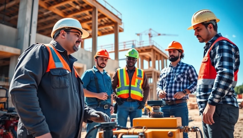 Hands-on training in construction apprenticeships Carolinas with diverse workers learning essential skills.