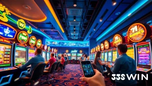 Exciting gaming scene at 78WIN featuring players engaging with vibrant online casino options.