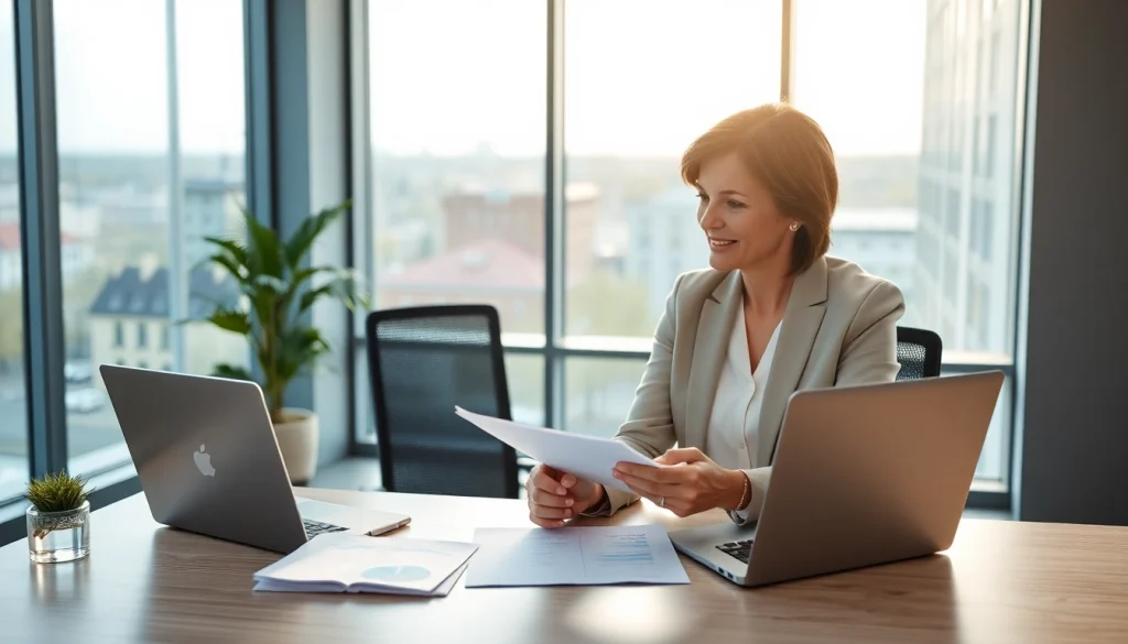 Biuro rachunkowe dla firmy budowlanej: doradztwo Marzeny Owczarzak w nowoczesnym biurze w Poznaniu.