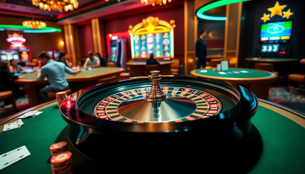 Experience the thrilling ambiance of rr 88 with vibrant casino tables and charismatic players.