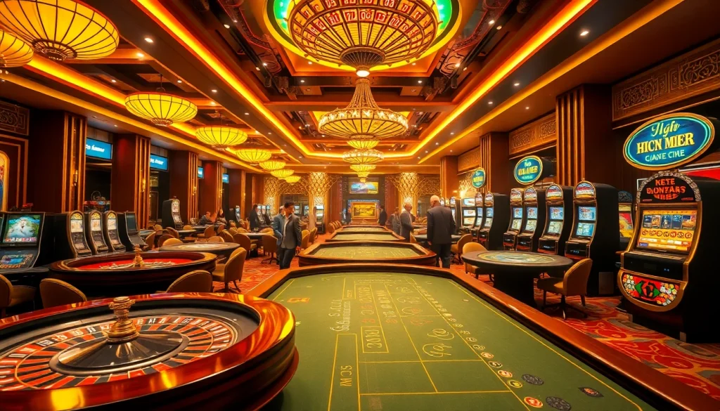 Experience the thrill of Liên Minh KJC gaming with engaging casino tables and vibrant atmosphere.