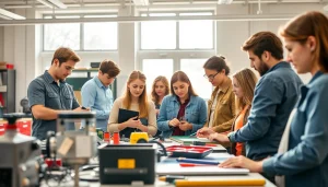 Students in a Trade School knoxville Tn classroom gaining hands-on vocational training.