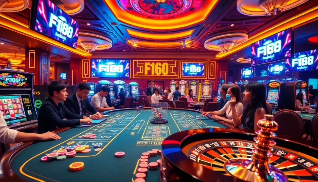 Experience the thrill of gambling with the vibrant atmosphere of F168's casino games.