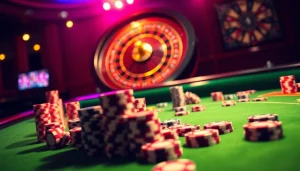 I9bet players enjoying a vibrant casino experience with dynamic roulette and card games.