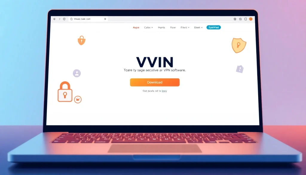 Download free VPN software on a laptop for secure browsing and online privacy.