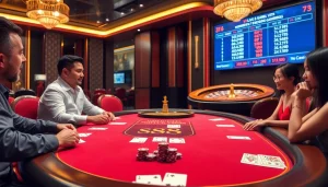 Experience the thrill of s88 VIP gaming at an elegant casino table surrounded by excitement.