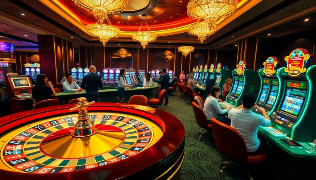 Experience the thrill of gambling at https:/cm88.bz/ with vibrant casino scenes and exciting games.