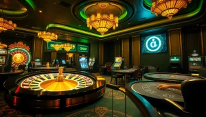 Experience the thrill of hidden wiki 2026 in this luxurious casino scene featuring roulette and poker action.