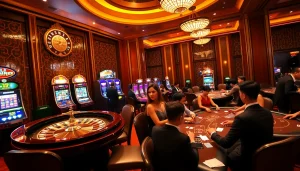 Engage in thrilling games at the bk8 casino, located at https://hanoiculturetravel.com/, featuring poker tables and vibrant slot machines.