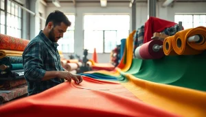 Creëer unieke kledingstukken met stretch stof in diverse kleuren en texturen.