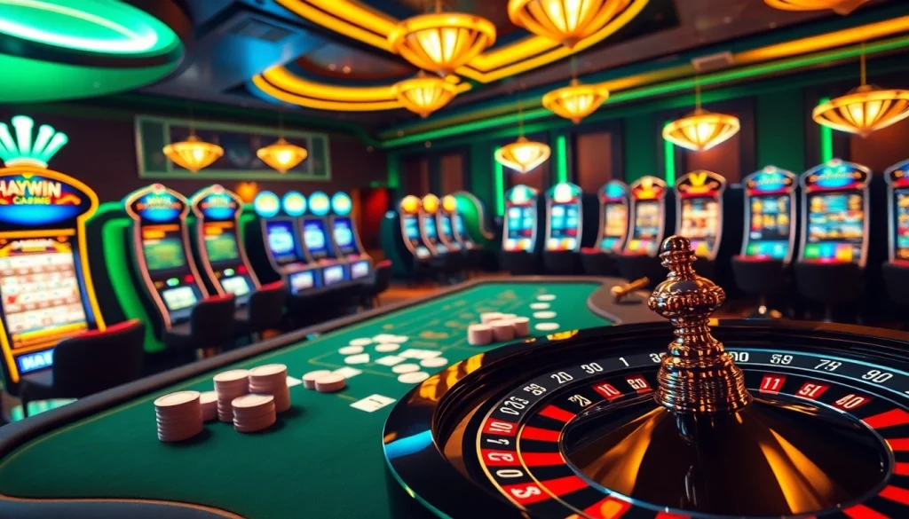 Experience the excitement of Haywin's luxury casino gaming with roulette and poker.