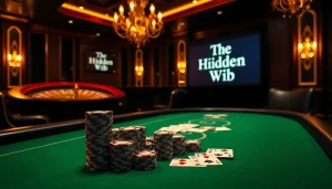 Engaging poker table scene featuring The Hidden Wiki-related elements, vibrant casino atmosphere.