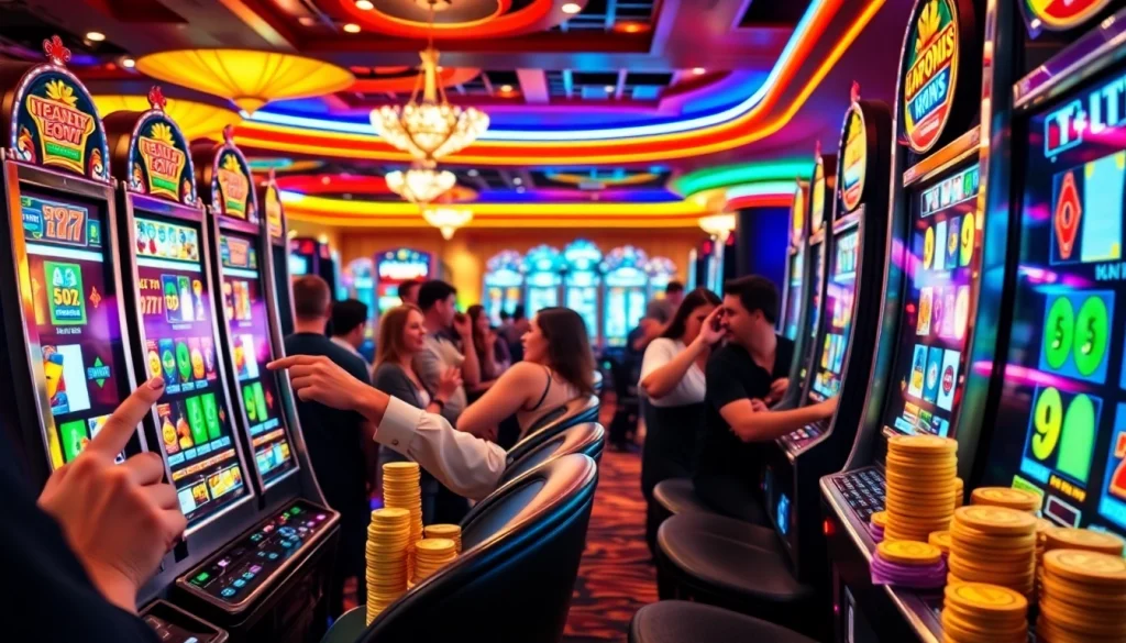 Rasakan sensasi bonus slot untuk anggota baru dengan visual kasino yang penuh warna.