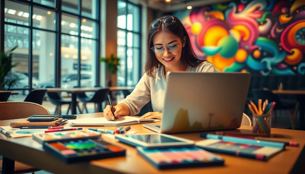 Explore the creative power of the image to prompt ai tool in a modern café setting.