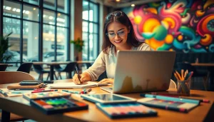 Explore the creative power of the image to prompt ai tool in a modern café setting.