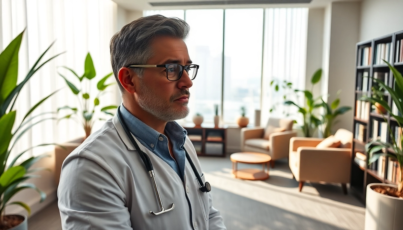 Psychiatrist Dubai offering therapy in a tranquil office environment.