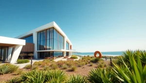 Showcase the stunning architecture of Orleans Cape with natural surroundings and modern design.