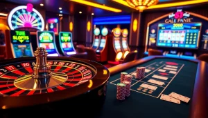 Rejoignez l'excitation au meilleur casino en ligne avec une action de jeu vibrante incluant la roulette, le poker et les machines à sous.