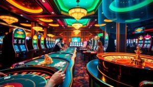 TR88 online gambling experience with vibrant casino visuals and engaged players.