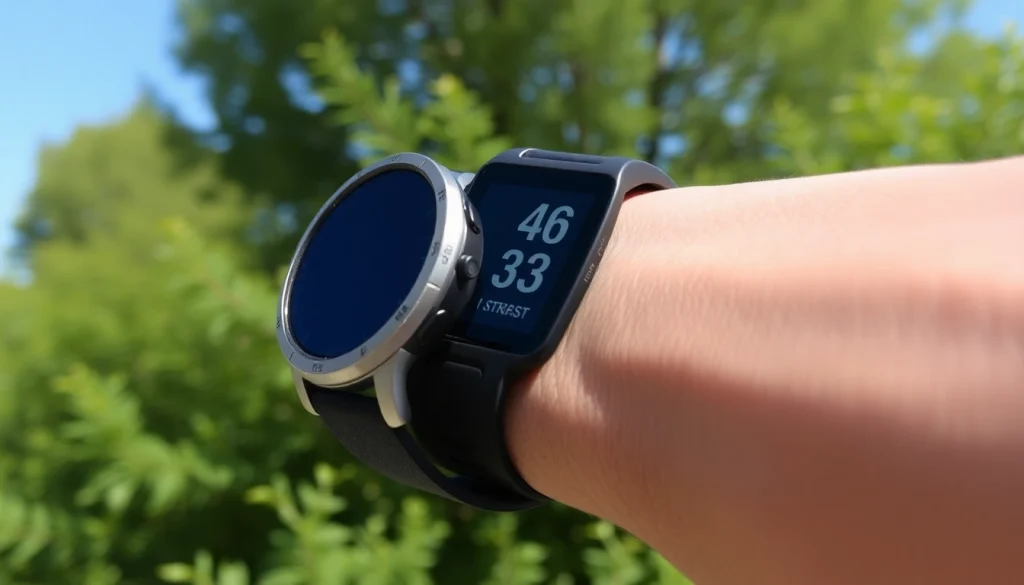 Enhance your adventure with the versatile Explorer Plus GPS Smart Watch showcasing fitness features.