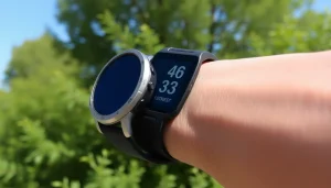 Enhance your adventure with the versatile Explorer Plus GPS Smart Watch showcasing fitness features.