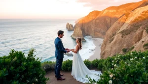 Big Sur wedding photographer capturing an intimate cliffside ceremony with stunning ocean views.