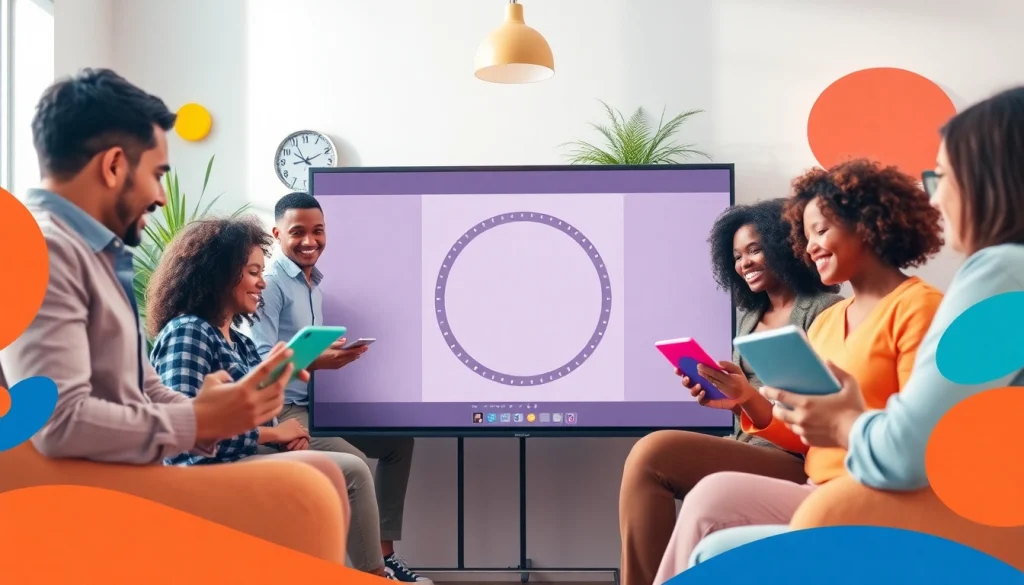 Circle photo editing demonstrated in a vibrant creative workspace with diverse users.